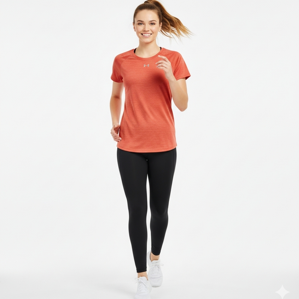 Under Armour Orange Striped Heat Gear